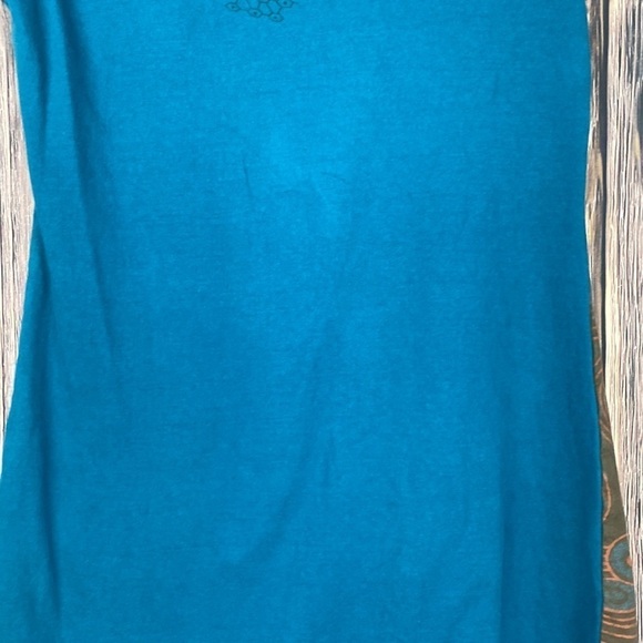 Fuchhi 💯 Cotton Blue Tunic With Zippers & Circular Print Details- Size Med - Picture 9 of 10